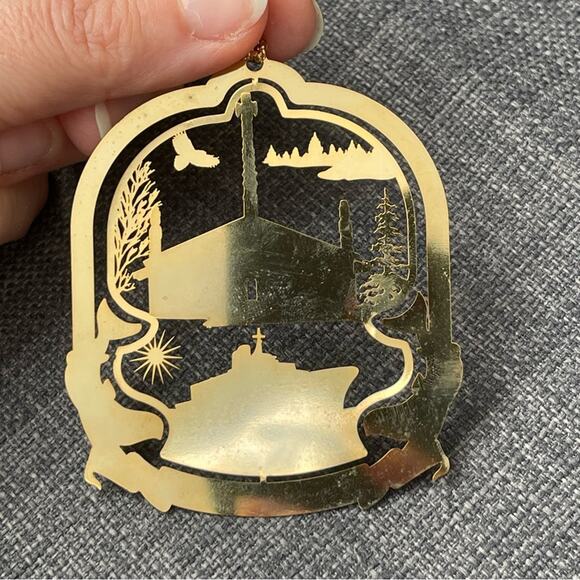 Ketchikan Alaska Brass Ornament Painted - Picture 3 of 4